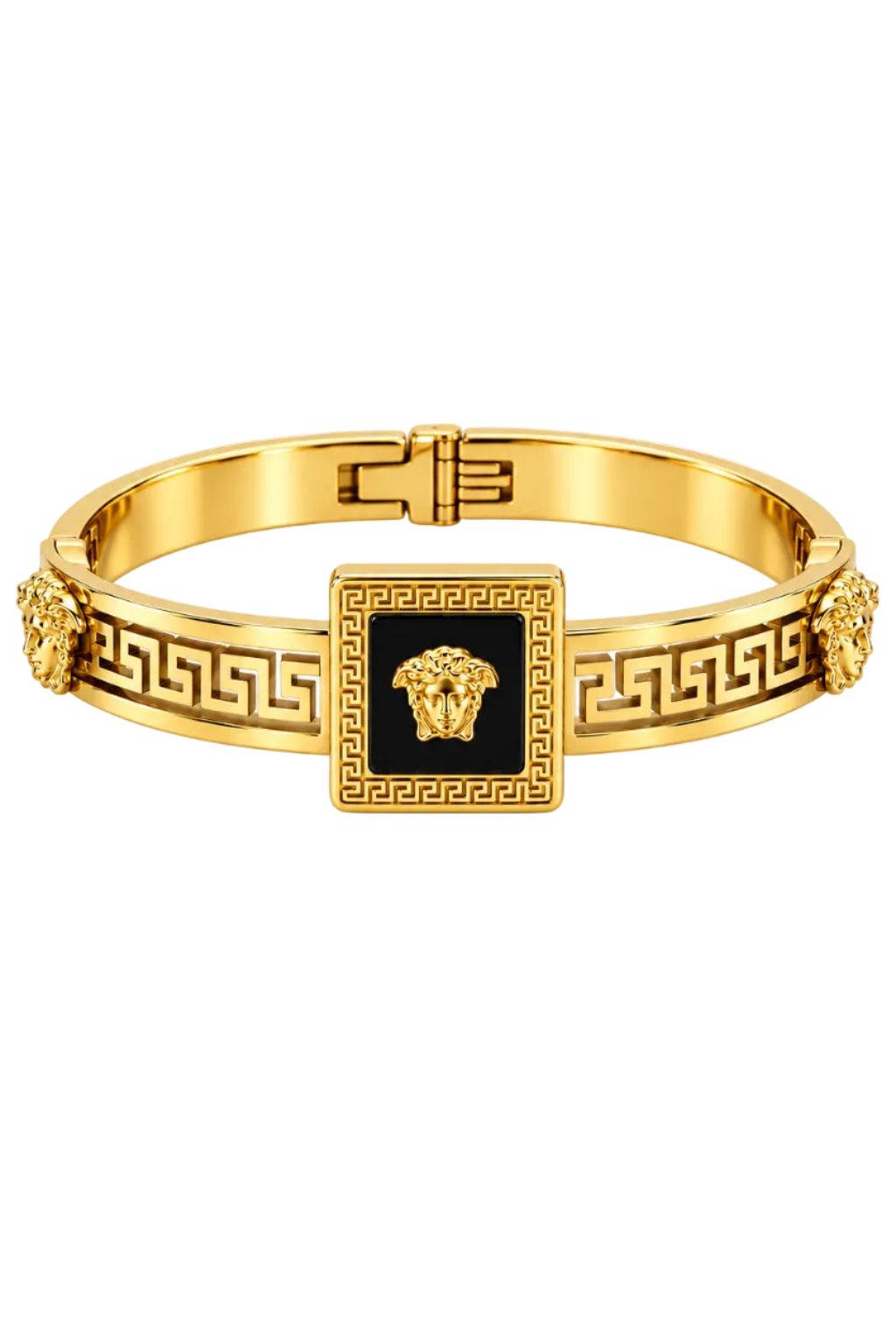 Nyx Greek Key Onyx Bangle