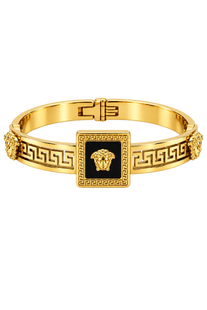 Nyx Greek Key Onyx Bangle