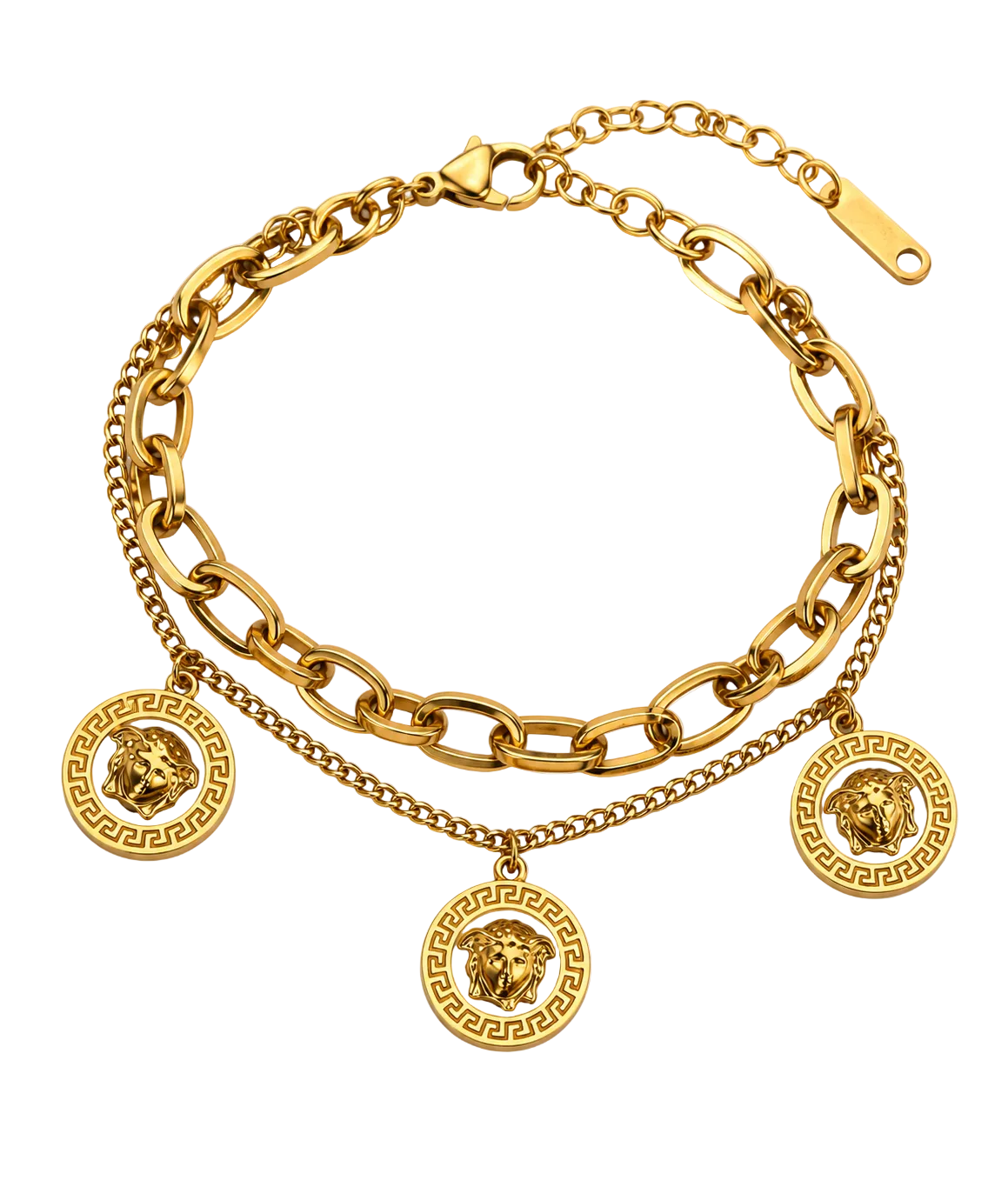 Olympia Greek Key Charm Bracelet