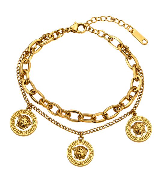 Olympia Greek Key Charm Bracelet