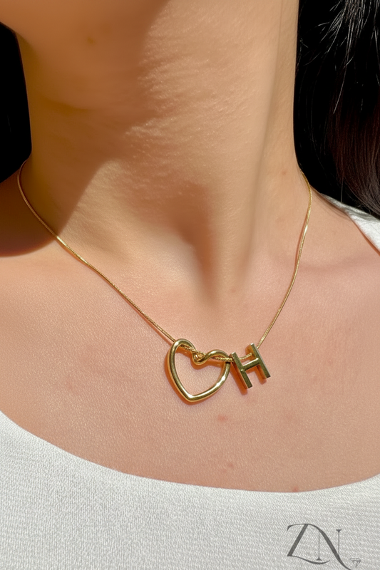 Initial Heart Necklace
