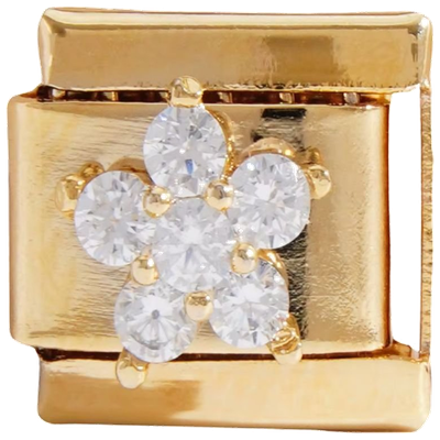 All Crystals Flower Charm