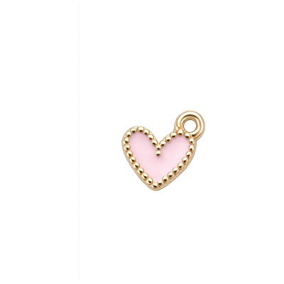Babypink Golden Frame Heart Charm