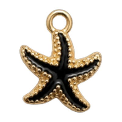 Black Starfish Charm