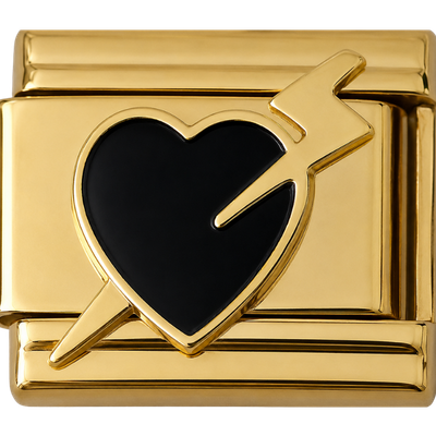 Black Thunder Heart Charm