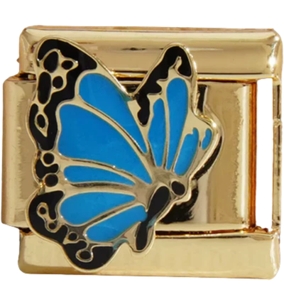 Blue Enamel Butterfly Charm