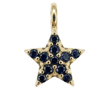Blue Sapphire Star Gold