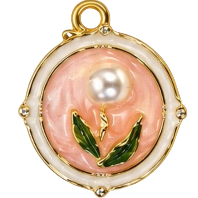 Blush Pearl Leaf Medallion