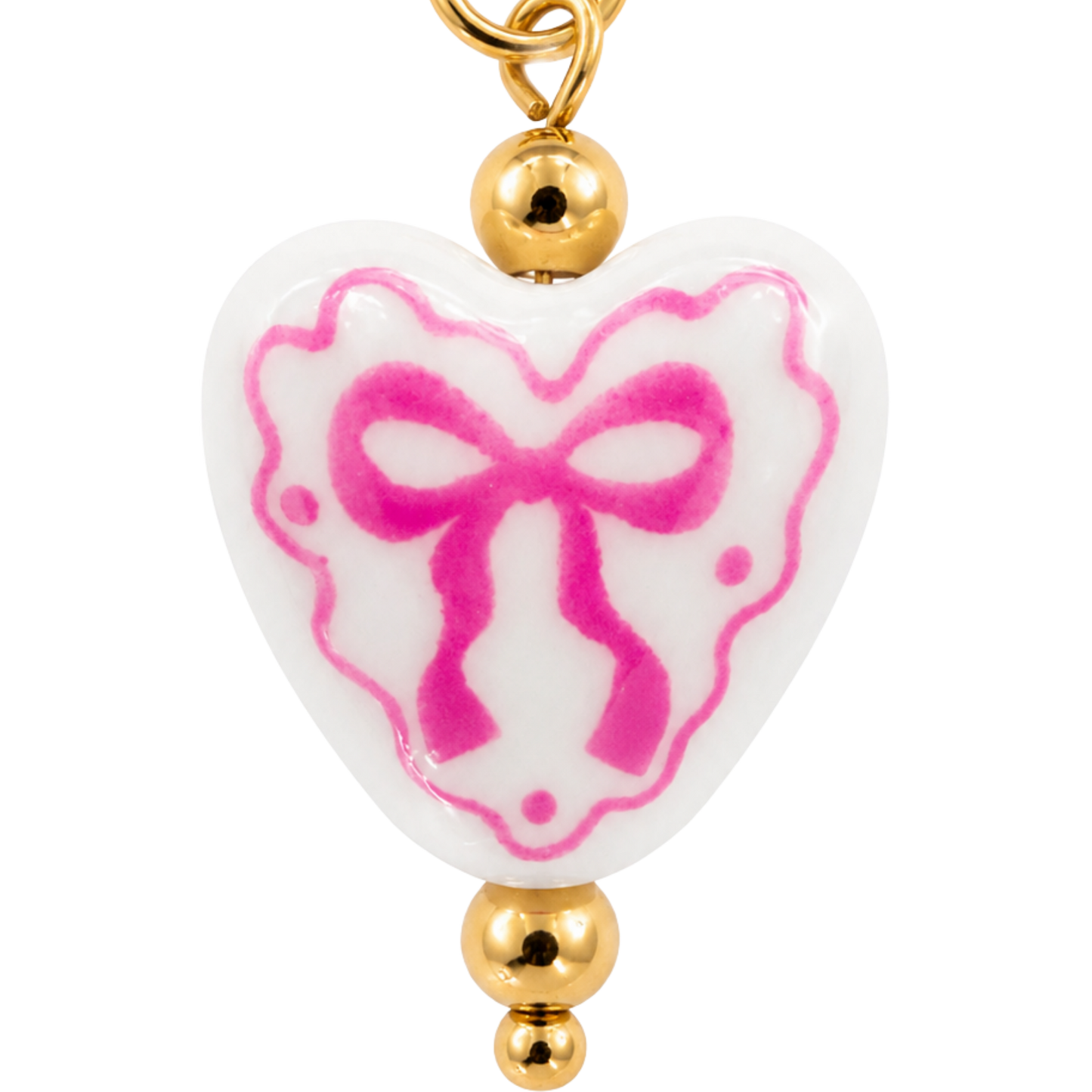 Bow Heart Charm