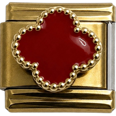 Clover Red Enamel
