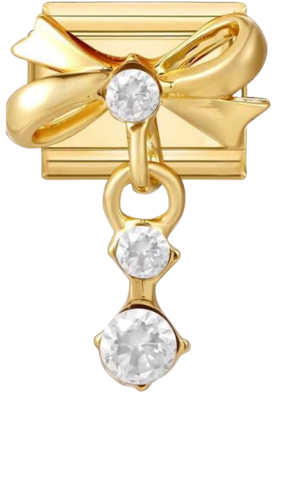 Crystal Bow & Diamond Drop