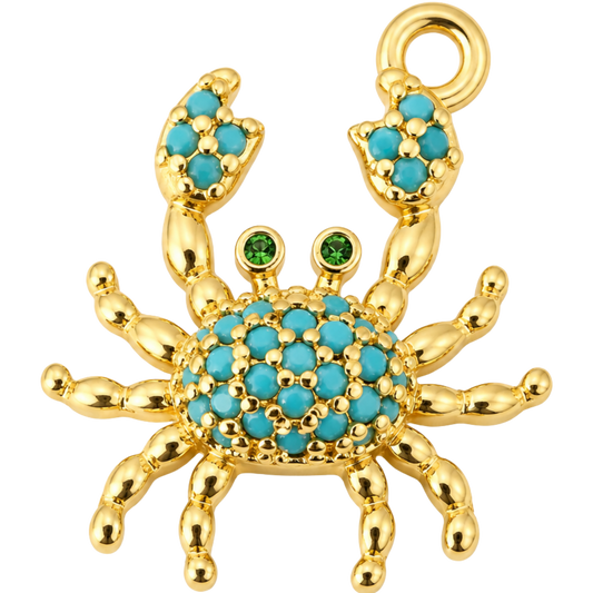 Crystal Crab Charm