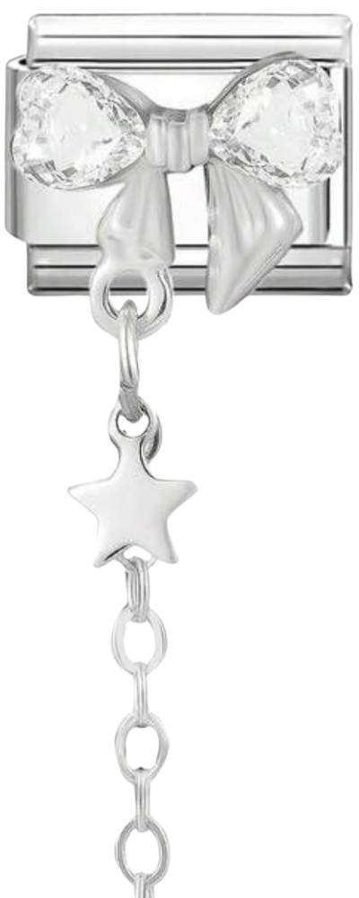 Crystal Hearts Bow & Star Chain