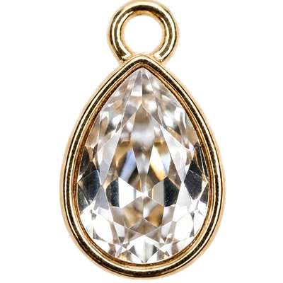 Crystal Teardrop Gold