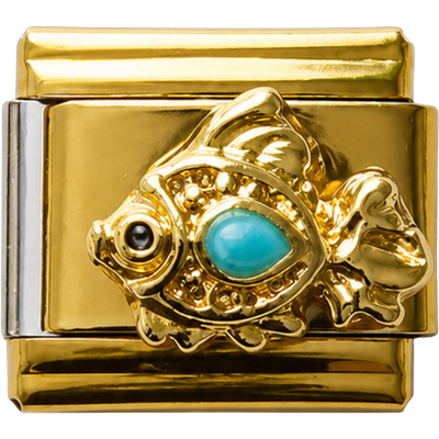 Fish Turquoise Gold