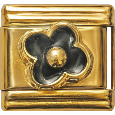 Flower Black Enamel