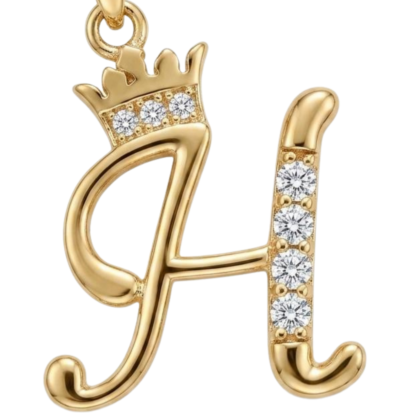 Gold Crown Initial H