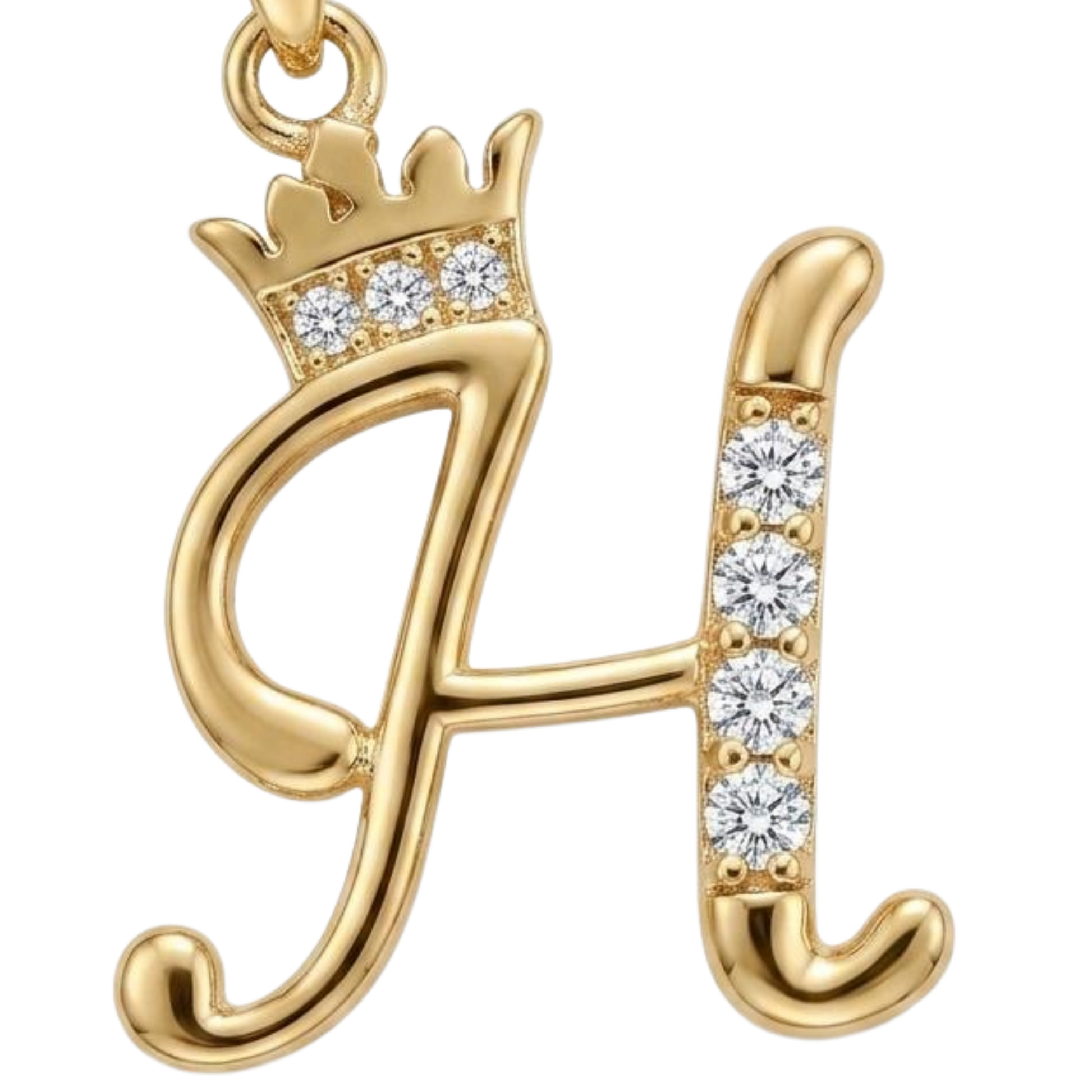 Gold Crown Initial H