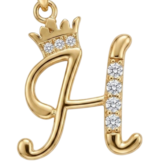 Gold Crown Initial H
