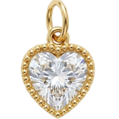 Gold Crystal Heart