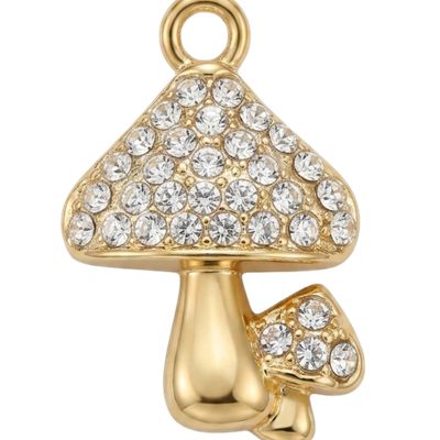 Gold Crystal Mushroom Duo