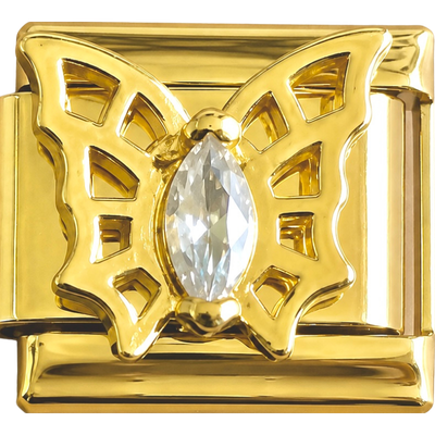 Gold Cutout Butterfly Charm