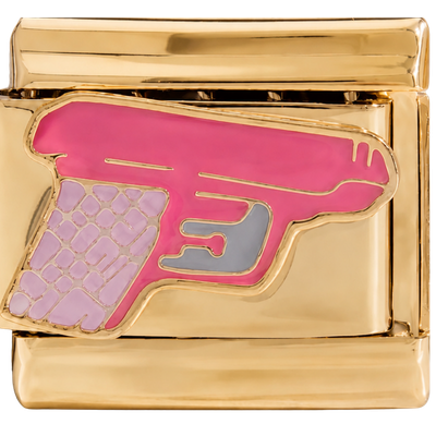 Gold Girly Gun Charm