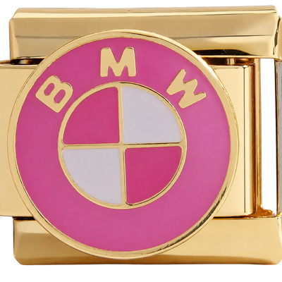 Gold Pink BMW Charm