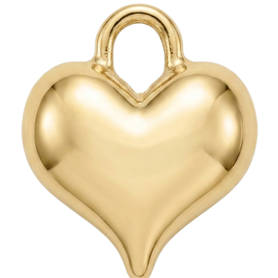 Gold Puffy Heart