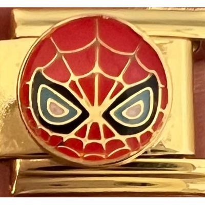 Gold Spiderman Face Charm
