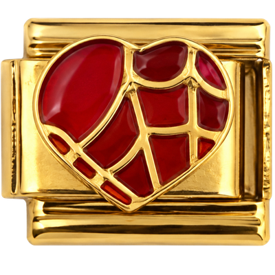 Gold Spidey Heart Charm