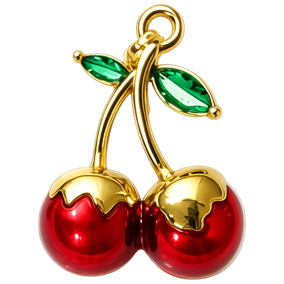 Golden Cherry Charm