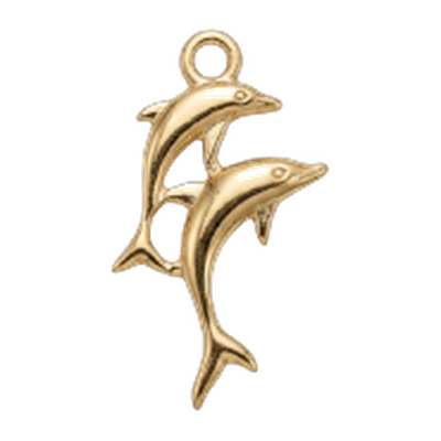 Golden Dolphins Charm