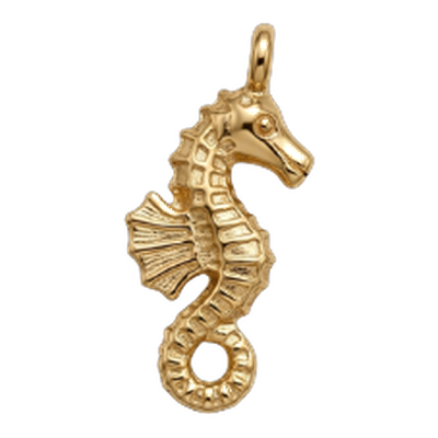 Golden Seahorse Charm