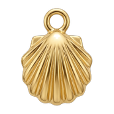 Small Golden Seashell Charm