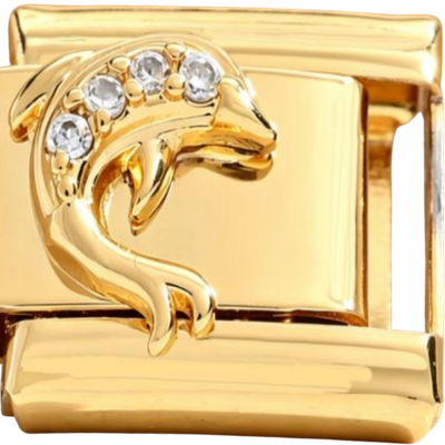 Golden Zircon Dolphin