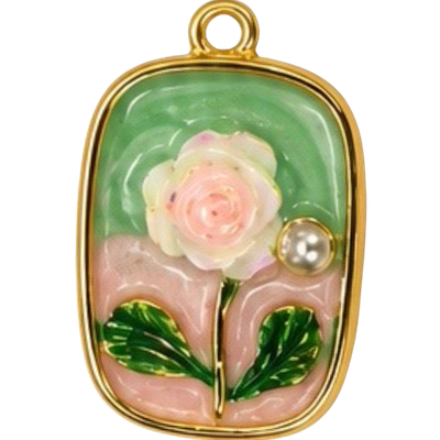 Green Pink Pearl Rose
