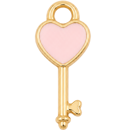 Heart Key Charm