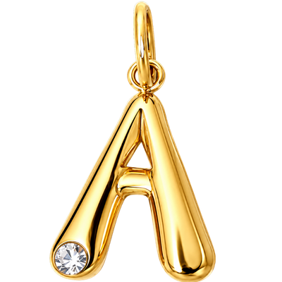 Letter A Gold Crystal