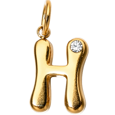Letter H Gold Crystal