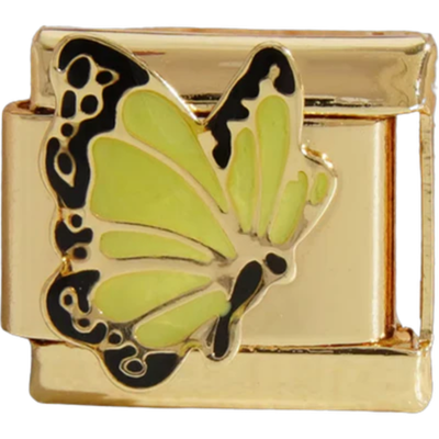 Lime Enamel Butterfly Charm