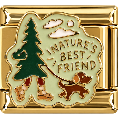 Gold Natures Best Friend Charm