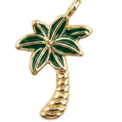 Palm Tree Gold Enamel