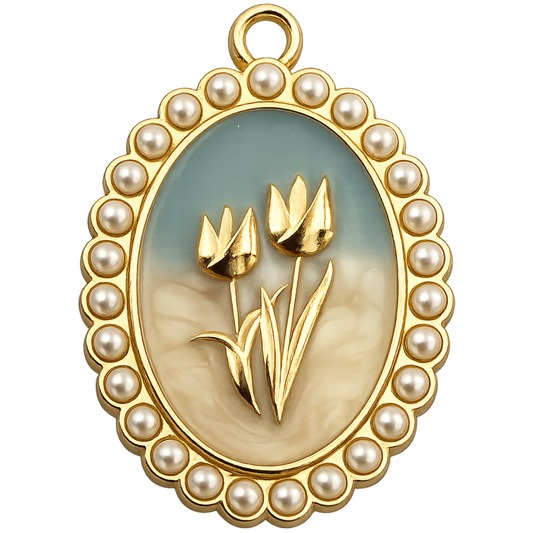 Pearl Cameo Charm