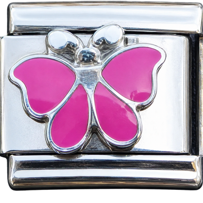 Pink Butterfly Enamel