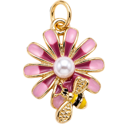 Pink Daisy Bee