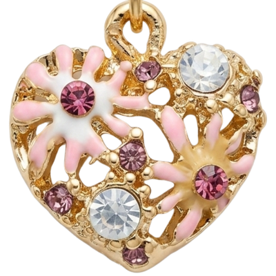 Pink Floral Heart