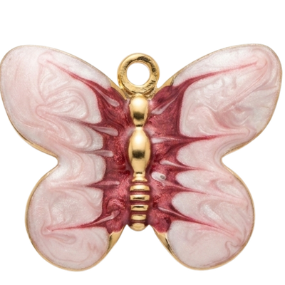 Pink Marble Butterfly