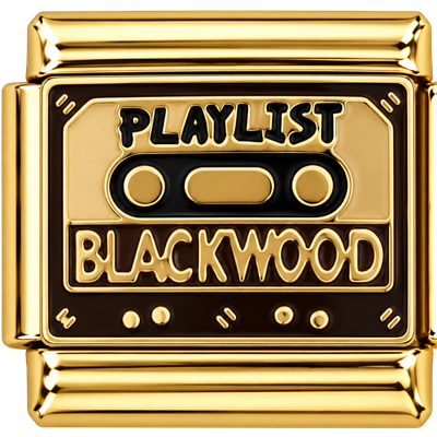 Playlist Blackwood Cassette Charm