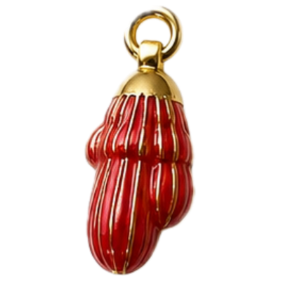 Red Conch Shell Charm